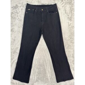 DG2 Diane Gilman Womens Jeans 12 Black Bootcut High Rise Soft Stretch Rayon